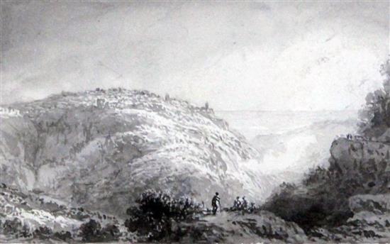 John Glover (1767-1849) Tivoli, 2.75 x 4.5in.